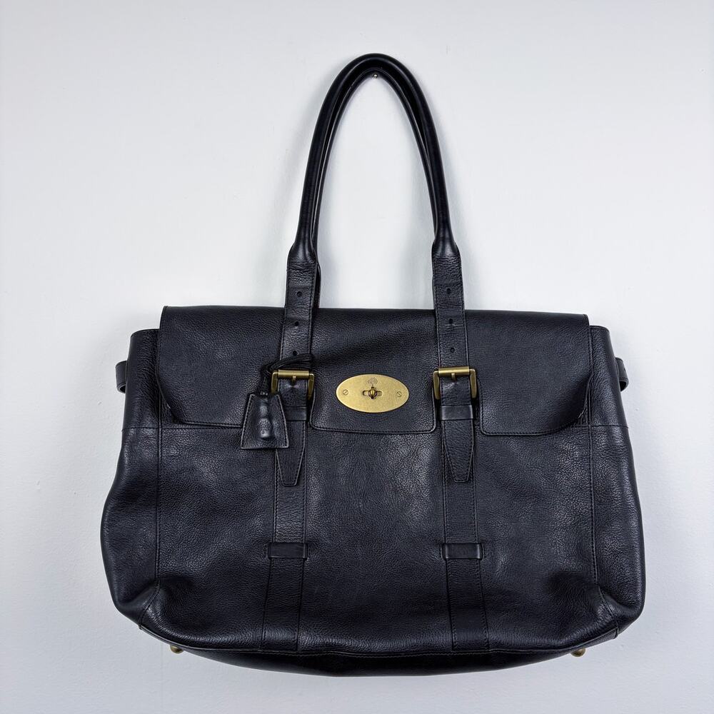 Mulberry Oversized Bayswater Bag Black Leather